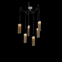 Hammerton SCB0042-06-BS-BG-C01-L3 - Parallel Glass Round 6pc Swag Multi-Pendant