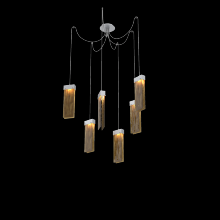 Hammerton SCB0042-06-CS-BG-C01-L3 - Parallel Glass Round 6pc Swag Multi-Pendant