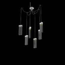 Hammerton SCB0042-06-CS-SG-C01-L3 - Parallel Glass Round 6pc Swag Multi-Pendant