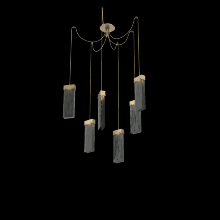 Hammerton SCB0042-06-GB-SG-C01-L3 - Parallel Glass Round 6pc Swag Multi-Pendant