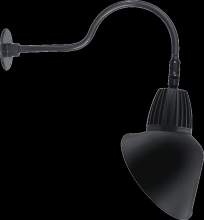 RAB Lighting GN1LED13YRACB - DECORATIVE 344 LUMENS GOOSENECK 13W 3000K 24 INCHES ARM ANGLED CONE RECTANGULAR 15 INCHES BLACK