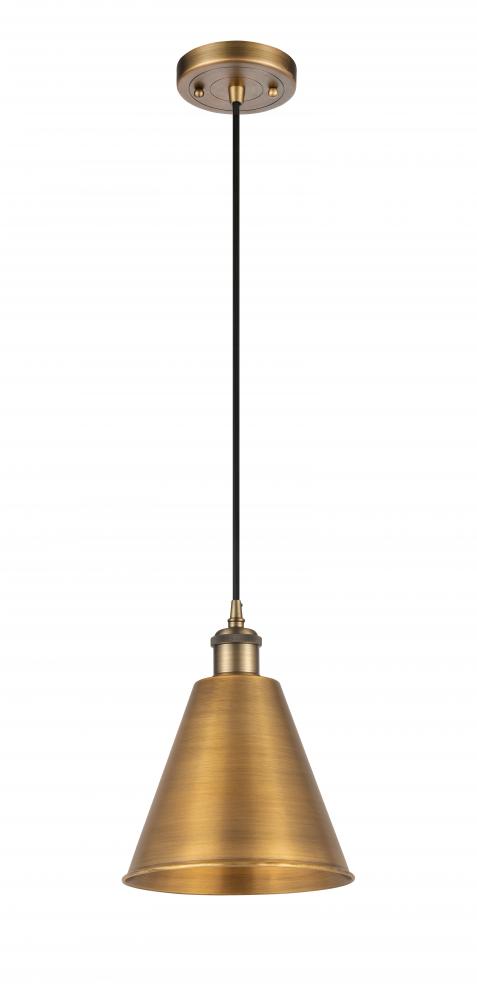 Berkshire - 1 Light - 8 inch - Brushed Brass - Cord hung - Mini Pendant