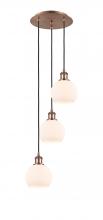 Innovations Lighting 113B-3P-AC-G121-6 - Athens - 3 Light - 12 inch - Antique Copper - Cord Hung - Multi Pendant