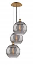 Innovations Lighting 113B-3P-BB-G556-12SM - Rochester - 3 Light - 19 inch - Brushed Brass - Cord hung - Multi Pendant