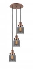 Innovations Lighting 113F-3P-AC-G53 - Cone - 3 Light - 12 inch - Antique Copper - Cord hung - Multi Pendant