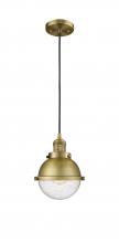 Innovations Lighting 201C-BB-HFS-64-BB-LED - Hampden - 1 Light - 7 inch - Brushed Brass - Cord hung - Mini Pendant