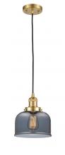 Innovations Lighting 201C-SG-G73 - Bell - 1 Light - 8 inch - Satin Gold - Cord hung - Mini Pendant