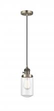 Innovations Lighting 201CSW-AB-G312-LED - Dover - 1 Light - 5 inch - Antique Brass - Cord hung - Mini Pendant
