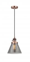 Innovations Lighting 201CSW-AC-G43 - Cone - 1 Light - 8 inch - Antique Copper - Cord hung - Mini Pendant