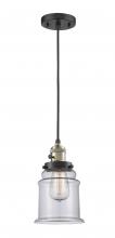 Innovations Lighting 201CSW-BAB-G182-LED - Canton - 1 Light - 6 inch - Black Antique Brass - Cord hung - Mini Pendant