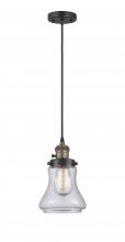 Innovations Lighting 201CSW-BAB-G192-LED - Bellmont - 1 Light - 6 inch - Black Antique Brass - Cord hung - Mini Pendant