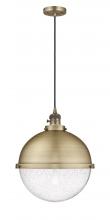 Innovations Lighting 201CSW-BB-HFS-124-BB-LED - Hampden - 1 Light - 13 inch - Brushed Brass - Cord hung - Pendant