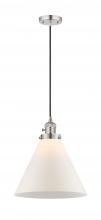 Innovations Lighting 201CSW-PN-G41-L-LED - Cone - 1 Light - 12 inch - Polished Nickel - Cord hung - Mini Pendant