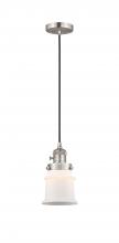 Innovations Lighting 201CSW-SN-G181S-LED - Canton - 1 Light - 5 inch - Brushed Satin Nickel - Cord hung - Mini Pendant