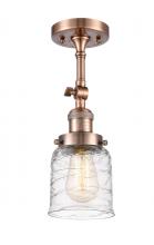 Innovations Lighting 201F-AC-G513-LED - Bell - 1 Light - 5 inch - Antique Copper - Adjustable Semi-Flush Mount