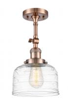 Innovations Lighting 201F-AC-G713-LED - Bell - 1 Light - 8 inch - Antique Copper - Adjustable Semi-Flush Mount