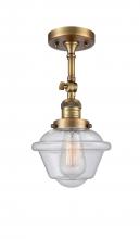 Innovations Lighting 201F-BB-G534-LED - Oxford - 1 Light - 7 inch - Brushed Brass - Semi-Flush Mount