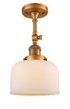 Innovations Lighting 201F-BB-G71-LED - Bell - 1 Light - 8 inch - Brushed Brass - Adjustable Semi-Flush Mount