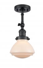 Innovations Lighting 201F-BK-G321-LED - Olean - 1 Light - 7 inch - Matte Black - Adjustable Semi-Flush Mount