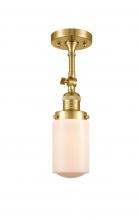 Innovations Lighting 201F-SG-G311 - Dover - 1 Light - 5 inch - Satin Gold - Adjustable Semi-Flush Mount