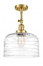 Innovations Lighting 201F-SG-G713-L-LED - Bell - 1 Light - 12 inch - Satin Gold - Adjustable Semi-Flush Mount