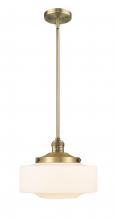 Innovations Lighting 201S-BB-G691-12-LED - Bridgeton - 1 Light - 12 inch - Brushed Brass - Stem Hung - Mini Pendant