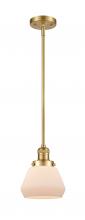 Innovations Lighting 201S-SG-G171-LED - Fulton - 1 Light - 7 inch - Satin Gold - Stem Hung - Mini Pendant