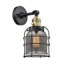 Innovations Lighting 203SW-BAB-G53-CE - Bell Cage - 1 Light - 6 inch - Black Antique Brass - Adjustable Sconce