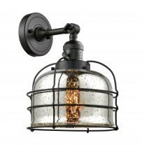 Innovations Lighting 203SW-BK-G78-CE-LED - Bell Cage - 1 Light - 9 inch - Matte Black - Adjustable Sconce