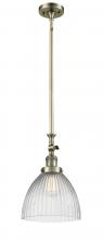 Innovations Lighting 206-AB-G222-LED - Seneca Falls - 1 Light - 10 inch - Antique Brass - Stem Hung - Adjustable Mini Pendant