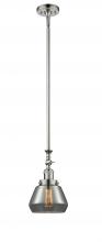 Innovations Lighting 206-PN-G173-LED - Fulton - 1 Light - 7 inch - Polished Nickel - Stem Hung - Adjustable Mini Pendant