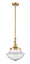 Innovations Lighting 206-SG-G544-LED - Oxford - 1 Light - 12 inch - Satin Gold - Stem Hung - Adjustable Mini Pendant