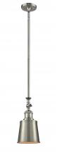 Innovations Lighting 206-SN-M9-SN-LED - Addison - 1 Light - 5 inch - Brushed Satin Nickel - Stem Hung - Adjustable Mini Pendant