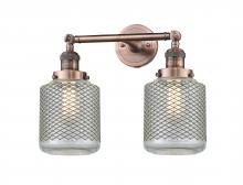 Innovations Lighting 208-AC-G262-LED - Stanton - 2 Light - 16 inch - Antique Copper - Adjustable Bath Vanity Light