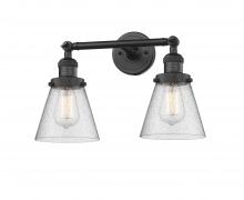 Innovations Lighting 208-BK-G64-LED - Cone - 2 Light - 16 inch - Matte Black - Adjustable Bath Vanity Light