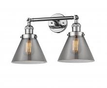 Innovations Lighting 208-PC-G43-LED - Cone - 2 Light - 18 inch - Polished Chrome - Adjustable Bath Vanity Light