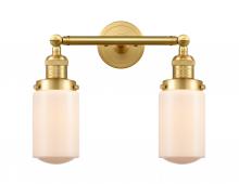 Innovations Lighting 208-SG-G311-LED - Dover - 2 Light - 14 inch - Satin Gold - Adjustable Bath Vanity Light