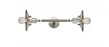 Innovations Lighting 208L-SN-M2-LED - Railroad - 2 Light - 8 inch - Brushed Satin Nickel - Adjustable Bath Vanity Light