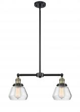 Innovations Lighting 209-BAB-G172-LED - Fulton - 2 Light - 21 inch - Black Antique Brass - Stem Hung - Adjustable Island Light