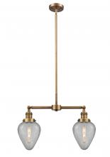 Innovations Lighting 209-BB-G165-LED - Geneseo - 2 Light - 21 inch - Brushed Brass - Stem Hung - Adjustable Island Light