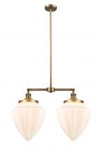 Innovations Lighting 209-BB-G661-12 - Bullet - 2 Light - 24 inch - Brushed Brass - Stem Hung - Adjustable Island Light