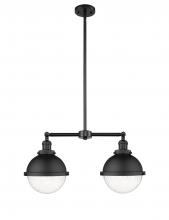 Innovations Lighting 209-BK-HFS-84-BK-LED - Hampden - 2 Light - 18 inch - Matte Black - Stem Hung - Adjustable Island Light