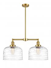 Innovations Lighting 209-SG-G713-L-LED - Bell - 2 Light - 21 inch - Satin Gold - Stem Hung - Adjustable Island Light