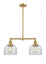 Innovations Lighting 209-SG-G72-LED - Bell - 2 Light - 21 inch - Satin Gold - Stem Hung - Adjustable Island Light