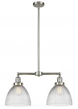 Innovations Lighting 209-SN-G222-LED - Seneca Falls - 2 Light - 21 inch - Brushed Satin Nickel - Stem Hung - Adjustable Island Light