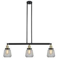 Innovations Lighting 213-BAB-G142-LED - Chatham - 3 Light - 39 inch - Black Antique Brass - Stem Hung - Adjustable Island Light