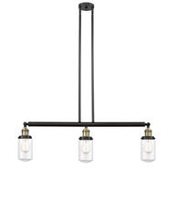 Innovations Lighting 213-BAB-G312 - Dover - 3 Light - 37 inch - Black Antique Brass - Stem Hung - Adjustable Island Light