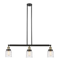 Innovations Lighting 213-BAB-G513-LED - Bell - 3 Light - 38 inch - Black Antique Brass - Stem Hung - Adjustable Island Light