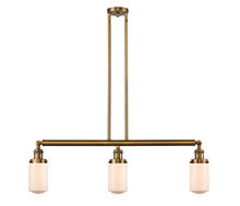 Innovations Lighting 213-BB-G311 - Dover - 3 Light - 37 inch - Brushed Brass - Stem Hung - Adjustable Island Light
