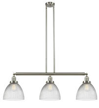 Innovations Lighting 213-SN-G222-LED - Seneca Falls - 3 Light - 39 inch - Brushed Satin Nickel - Stem Hung - Adjustable Island Light